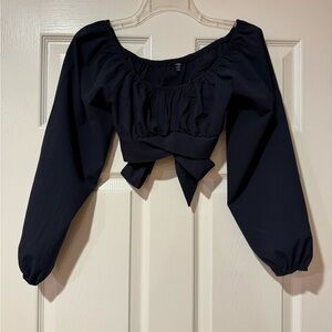 Elegant Navy Blue Women's Top